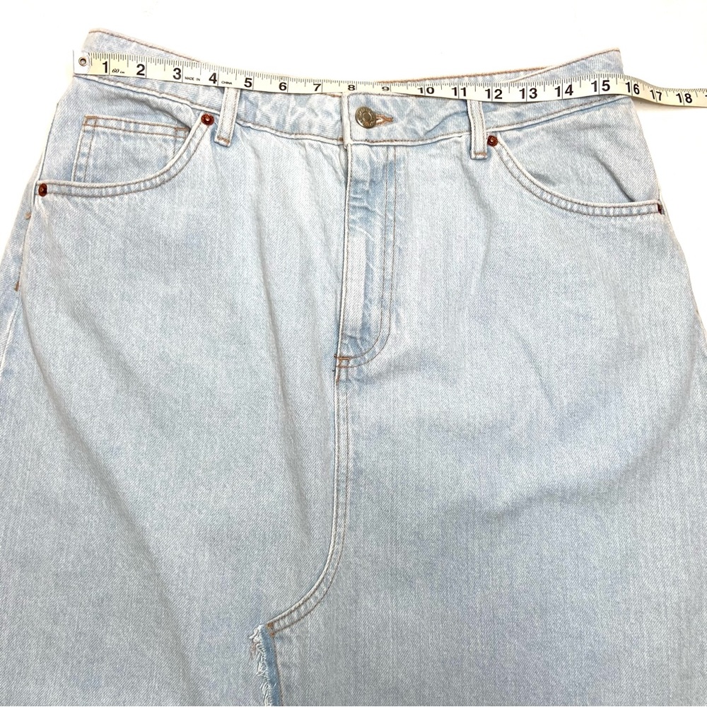 TOPSHOP Raw Hem Denim Midaxi (mid maxi) Skirt - Picture 5 of 15